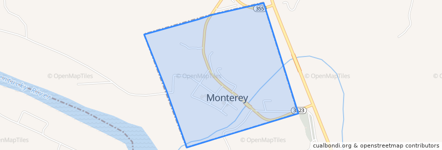 Mapa de ubicacion de Monterey.