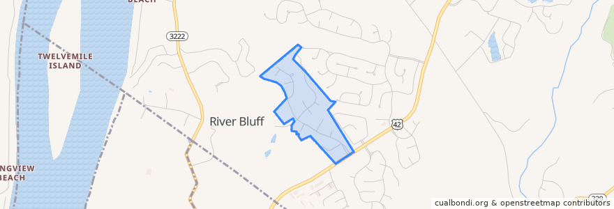 Mapa de ubicacion de River Bluff.