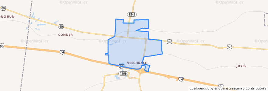 Mapa de ubicacion de Simpsonville.