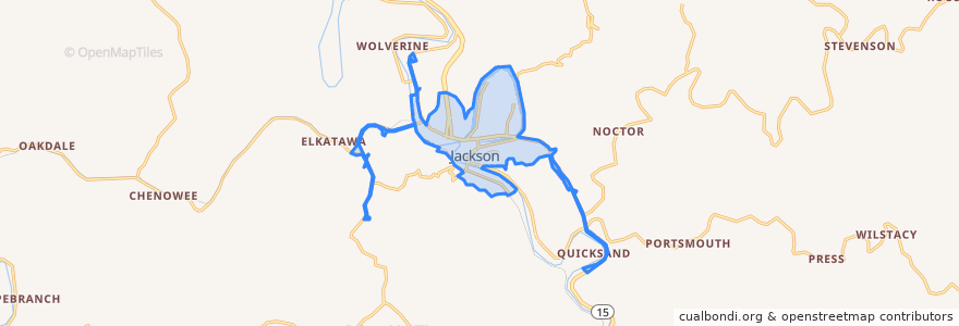 Mapa de ubicacion de Jackson.