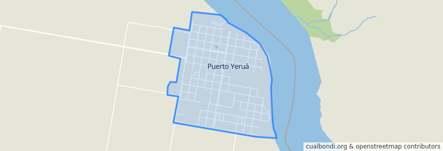 Mapa de ubicacion de Puerto Yeruá.