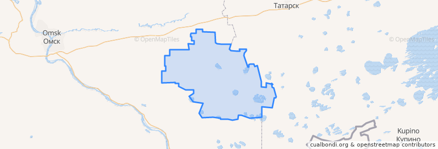 Mapa de ubicacion de Оконешниковский район.