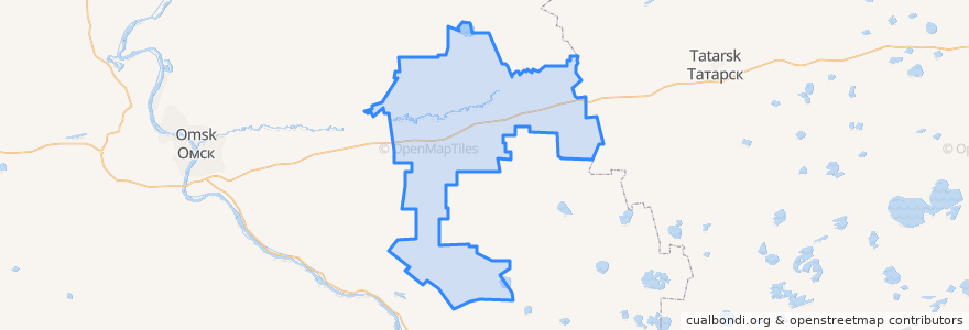 Mapa de ubicacion de Калачинский район.