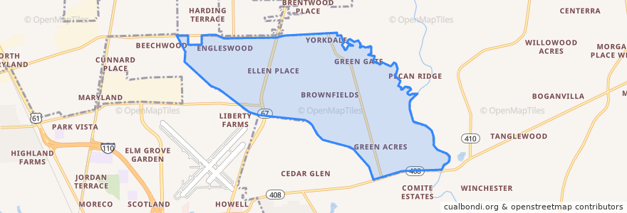 Mapa de ubicacion de Brownfields.