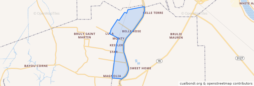 Mapa de ubicacion de Belle Rose.