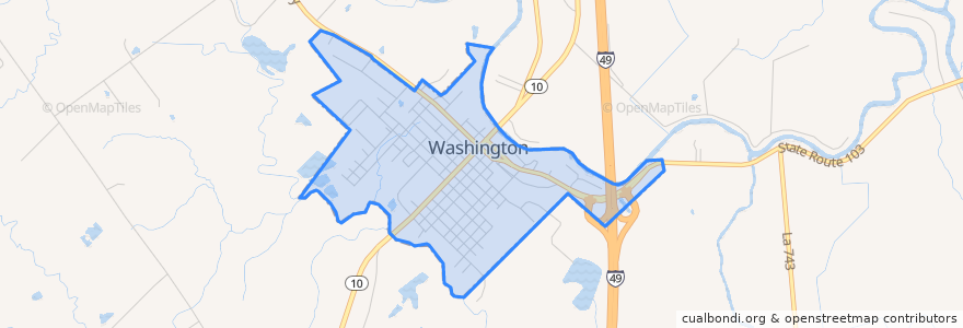 Mapa de ubicacion de Washington.