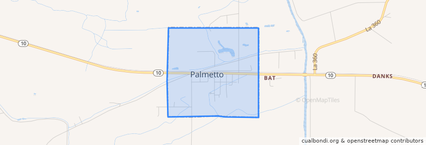 Mapa de ubicacion de Palmetto.