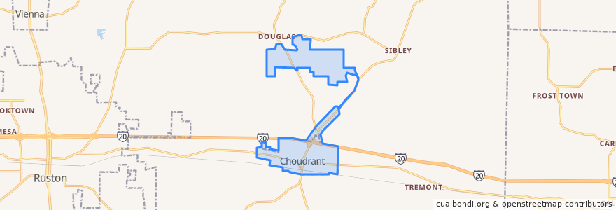 Mapa de ubicacion de Choudrant.