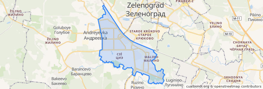 Mapa de ubicacion de Kryukovo District.