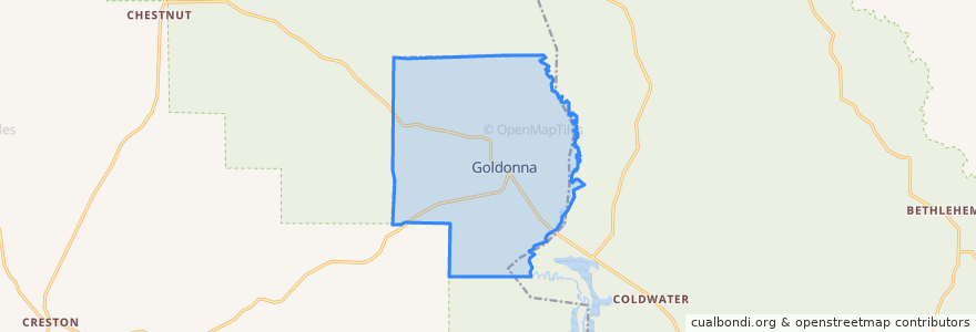 Mapa de ubicacion de Goldonna.