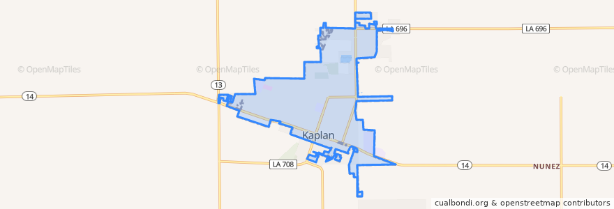 Mapa de ubicacion de Kaplan.