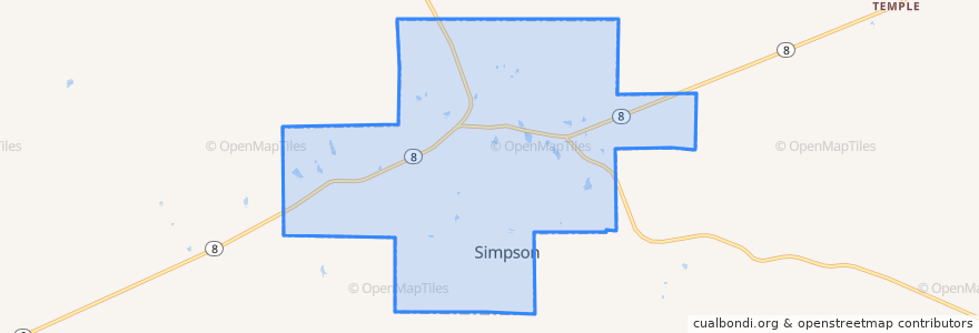 Mapa de ubicacion de Simpson.