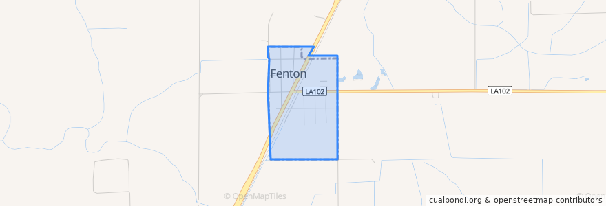 Mapa de ubicacion de Fenton.