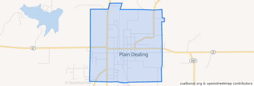 Mapa de ubicacion de Plain Dealing.