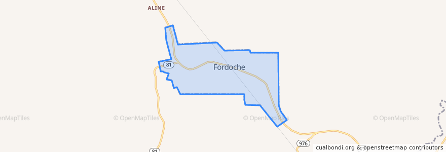 Mapa de ubicacion de Fordoche.