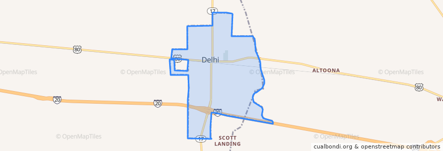 Mapa de ubicacion de Delhi.