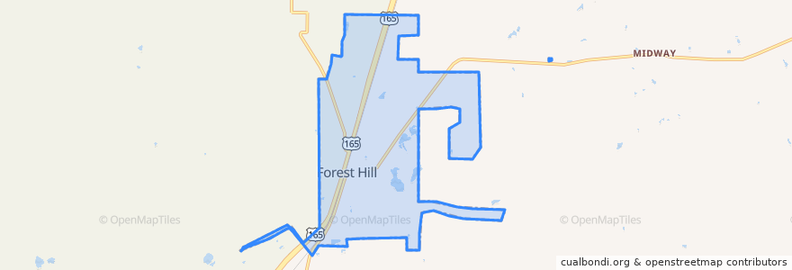 Mapa de ubicacion de Forest Hill.