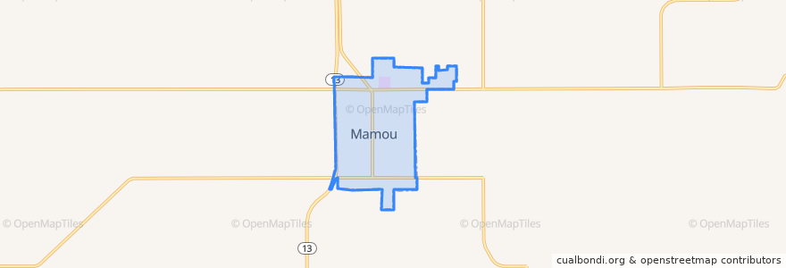 Mapa de ubicacion de Mamou.