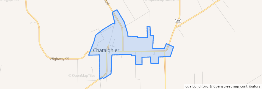 Mapa de ubicacion de Chataignier.