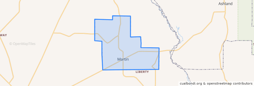 Mapa de ubicacion de Martin.