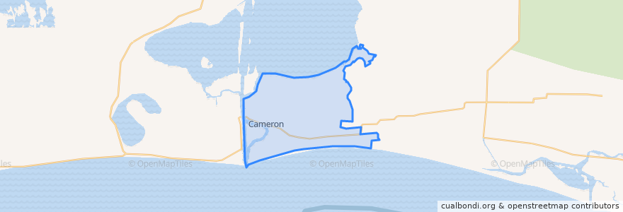 Mapa de ubicacion de Cameron.