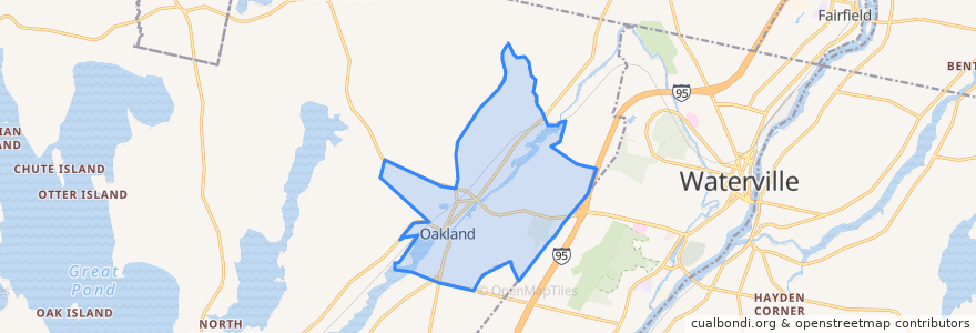 Mapa de ubicacion de Oakland.