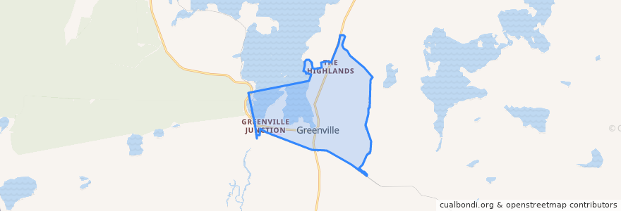 Mapa de ubicacion de Greenville.