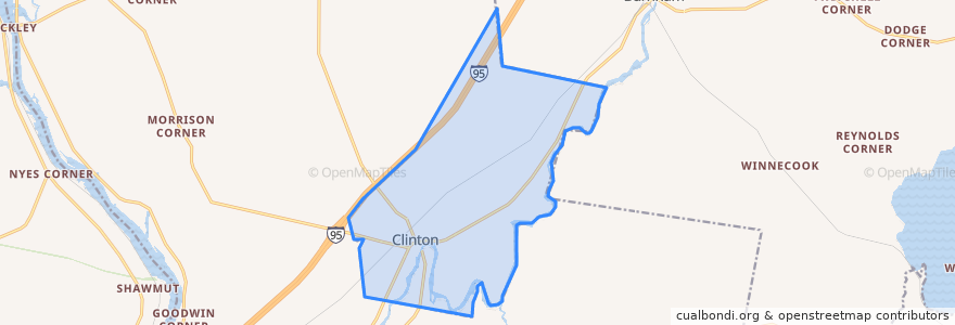 Mapa de ubicacion de Clinton.