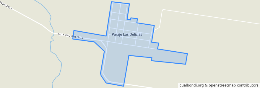 Mapa de ubicacion de Las Delicias.