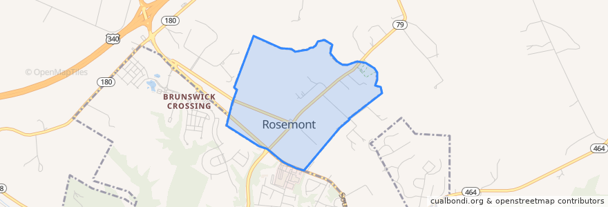 Mapa de ubicacion de Rosemont.