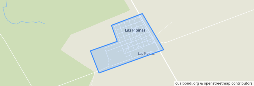 Mapa de ubicacion de Las Pipinas.