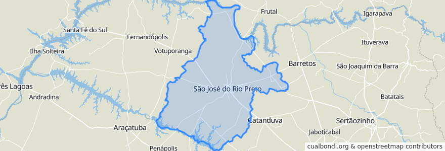 Mapa de ubicacion de Região Metropolitana de São José do Rio Preto.