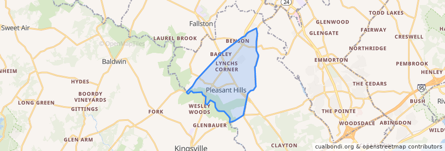 Mapa de ubicacion de Pleasant Hills.