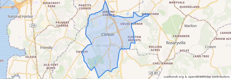 Mapa de ubicacion de Clinton.