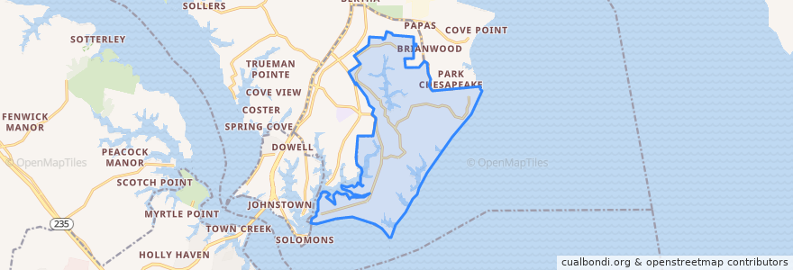 Mapa de ubicacion de Chesapeake Ranch Estates-Drum Point.