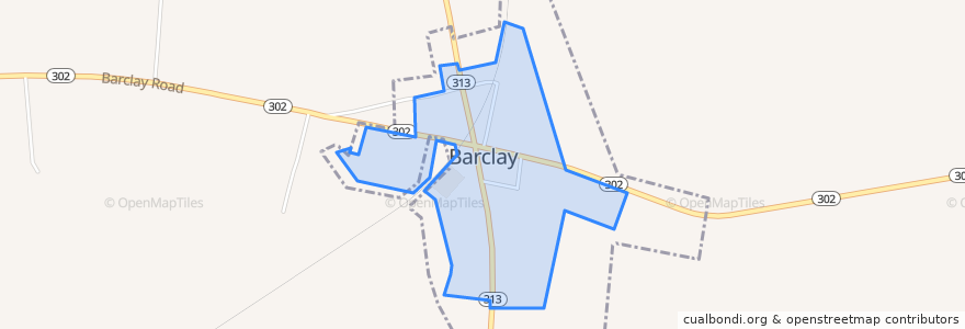 Mapa de ubicacion de Barclay.