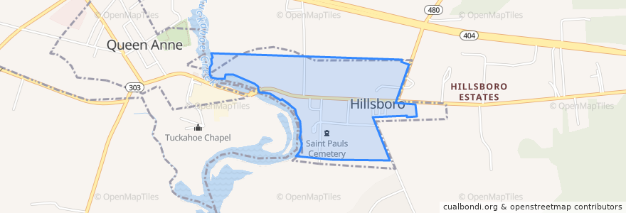 Mapa de ubicacion de Hillsboro.