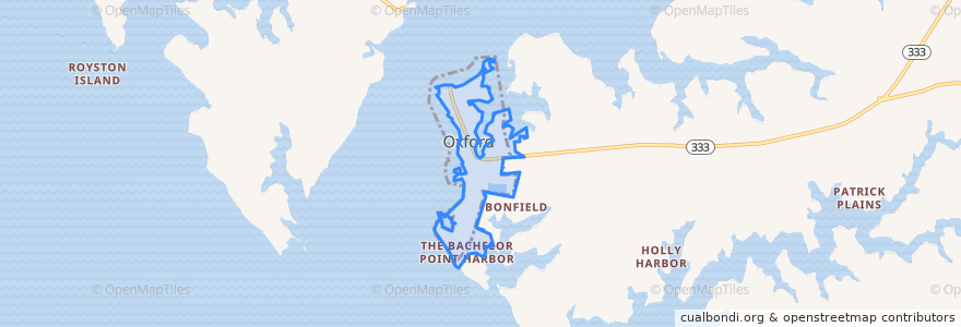 Mapa de ubicacion de Oxford.