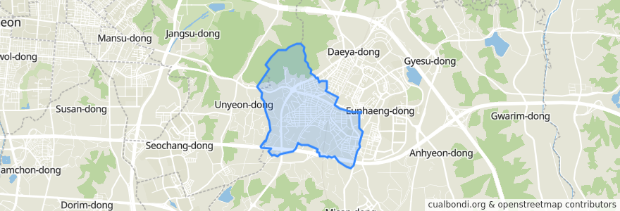 Mapa de ubicacion de Sincheon-dong.