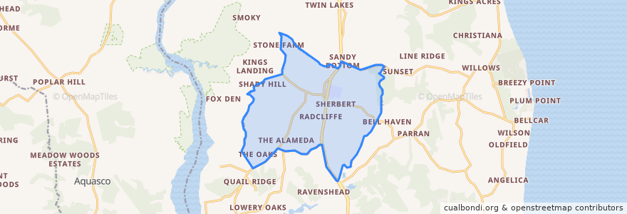 Mapa de ubicacion de Huntingtown.