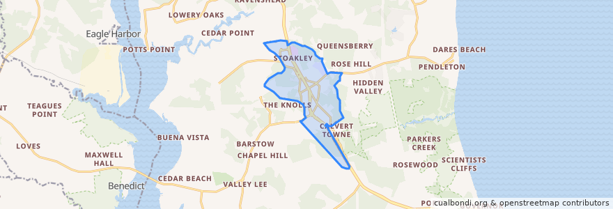 Mapa de ubicacion de Prince Frederick.