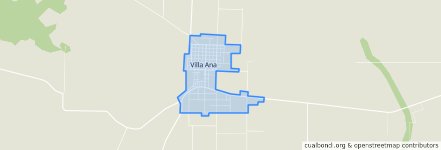 Mapa de ubicacion de Villa Ana.