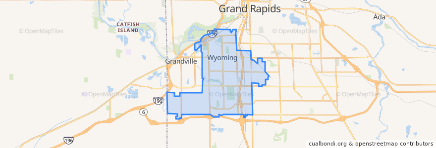 Mapa de ubicacion de Wyoming.