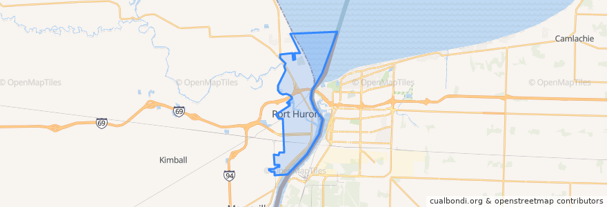 Mapa de ubicacion de Port Huron.