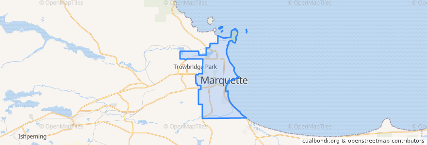 Mapa de ubicacion de Marquette.