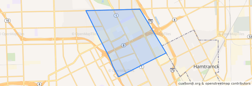 Mapa de ubicacion de Highland Park.