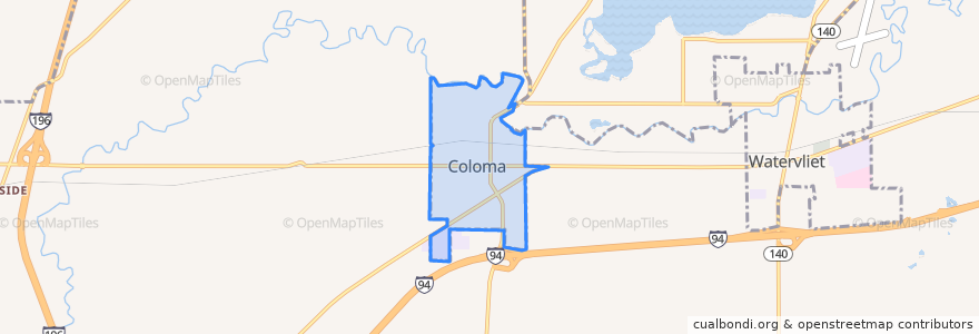 Mapa de ubicacion de Coloma.