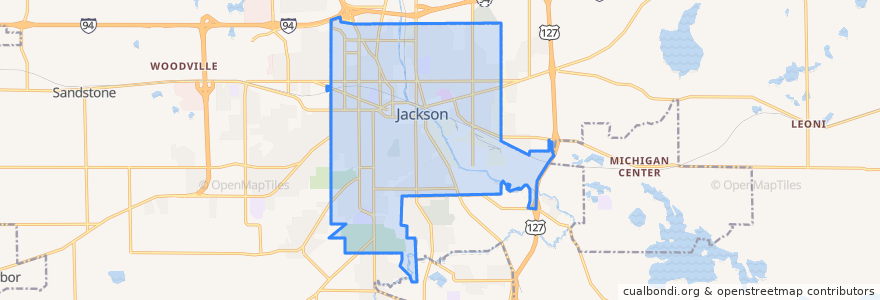 Mapa de ubicacion de Jackson.