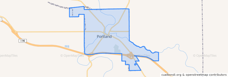 Mapa de ubicacion de Portland.