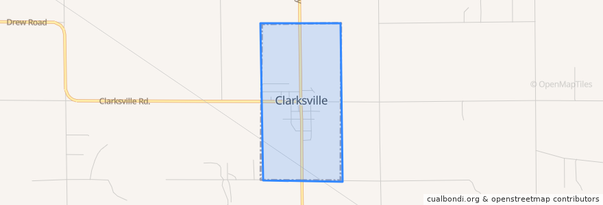 Mapa de ubicacion de Clarksville.